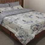 سرویس روتختی پارچه ترک طرح گل آبی  | کد 127