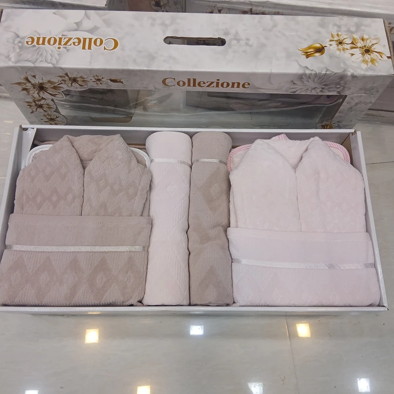 turkish-12-piece-bride-groom-towel (2) سرویس حوله ۱۲ تکه تنپوش ترک | جهیزیه عروس